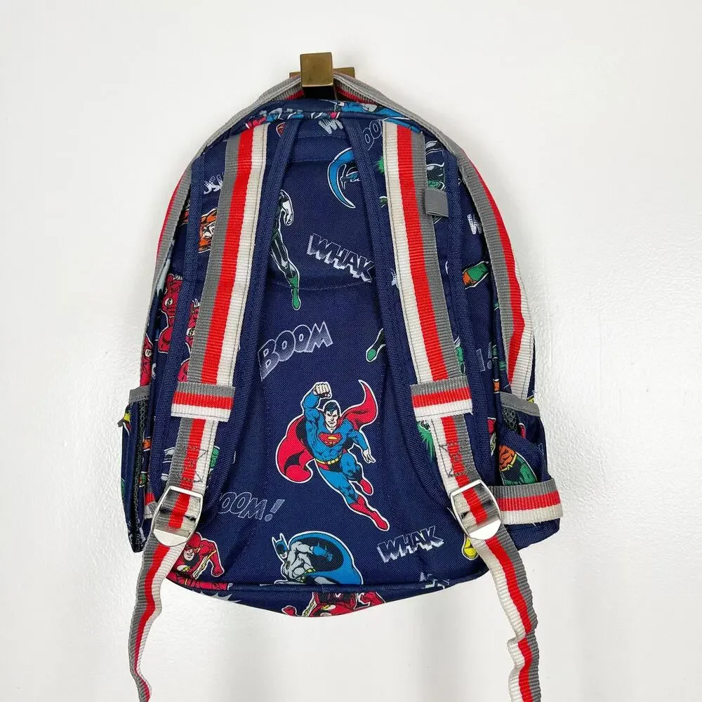 Pottery Barn Kids Justice League DC Comics Backpack Superman Batman Navy Pre-K
